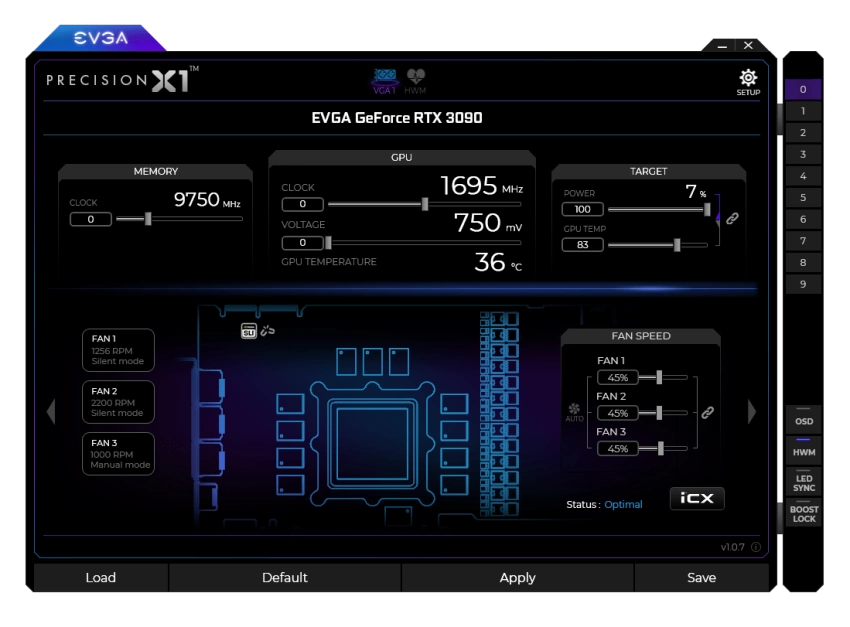 Download mining software: EVGA Precision X1